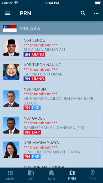 Скриншоты PRU Malaysia